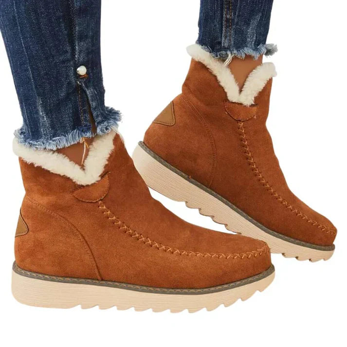 Street-wave Fleece-Lined Winter Boots for Women Cozy Warmth Stylish Suede Design