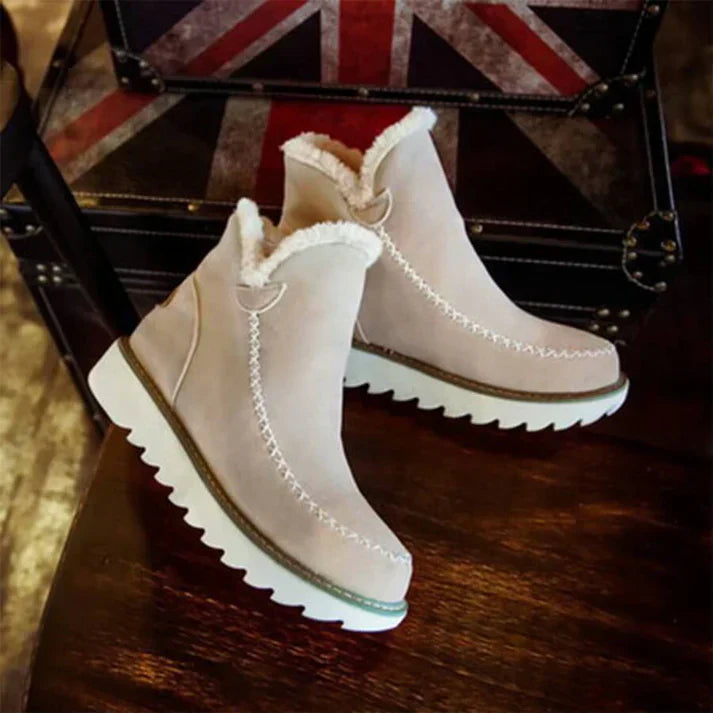 Street-wave Fleece-Lined Winter Boots for Women Cozy Warmth Stylish Suede Design