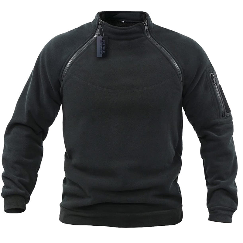 Street Wave Classic Military Fleece Pullover Clement For Men Warm Durable Comfort