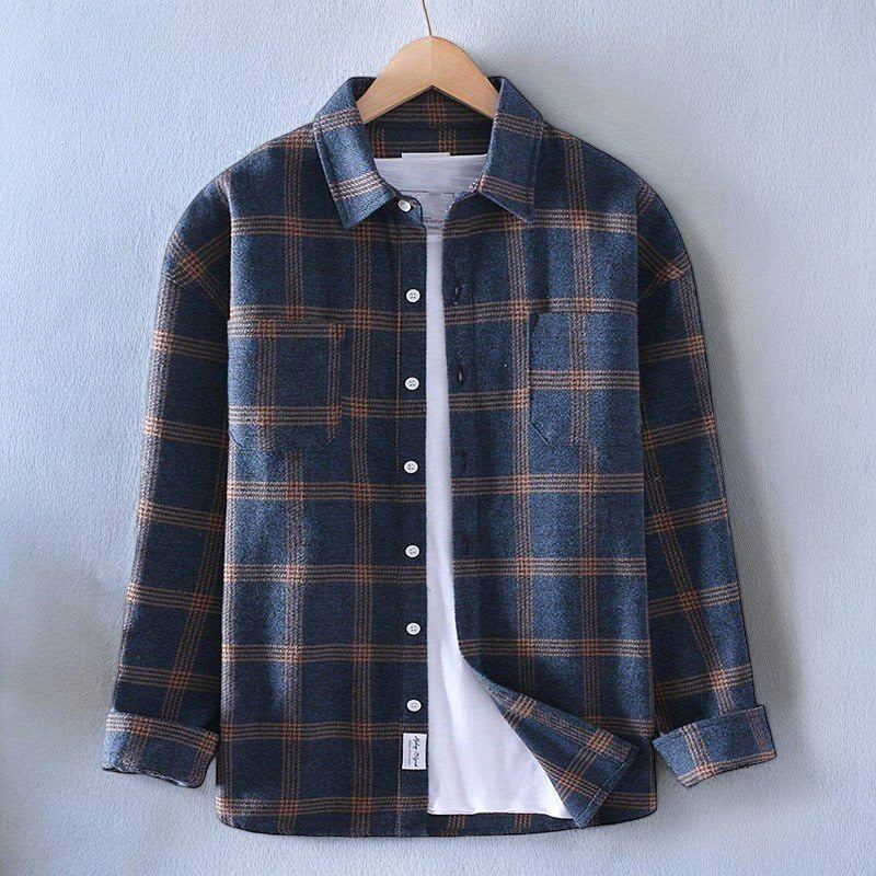 Henner Classic Plaid Mens Summer Shirt Breathable Lightweight Casual Everyday Wear