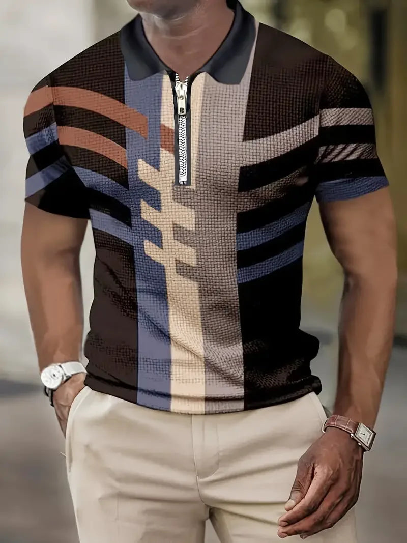 Lucio Classic Men's Summer Polo Shirt By Street-Wave Lightweight Breathable Comfort For Modern Gents