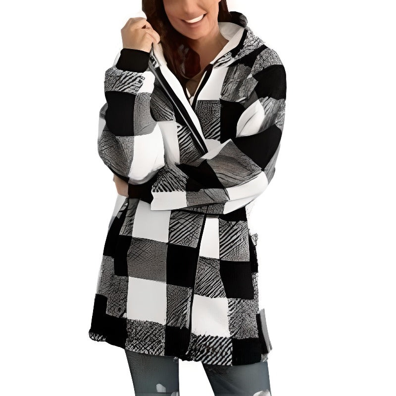 Street-wave Eléonore Cardigan For Women Patchwork Knit With Orthopedic Comfort And Style
